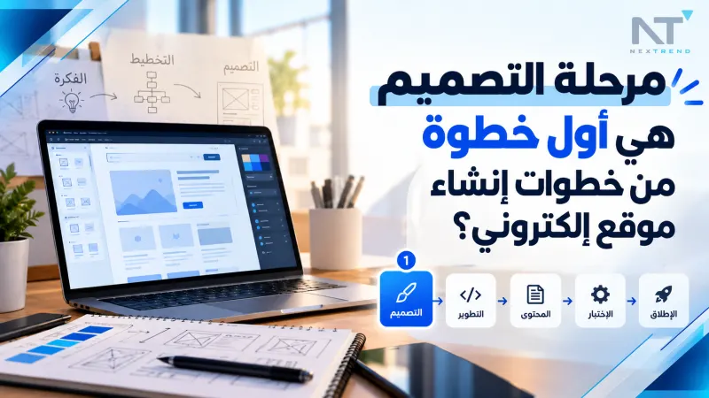 مرحلة التصميم هي أول خطوة من خطوات إنشاء موقع إلكتروني