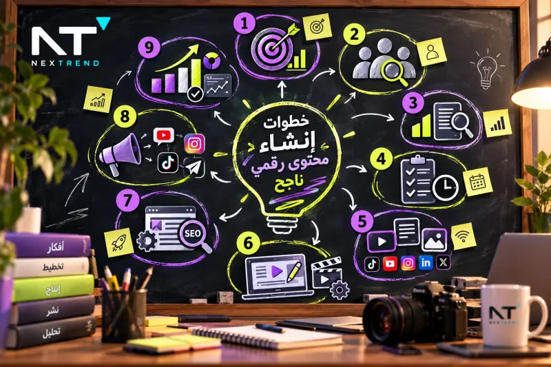 خطوات إنشاء محتوى رقمي