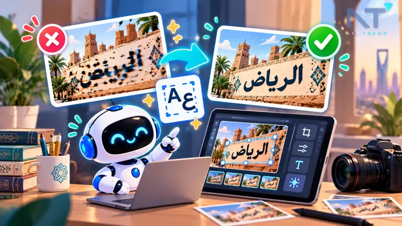 طريقة إصلاح النصوص العربية داخل الصور
