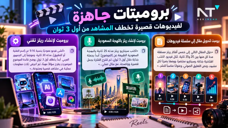 برومبتات جاهزة لفيديوهات قصيرة