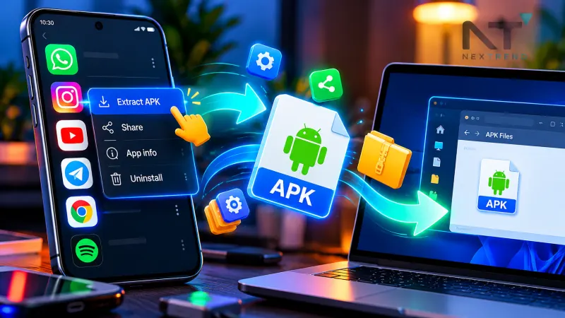 استخراج ملف APK من التطبيق