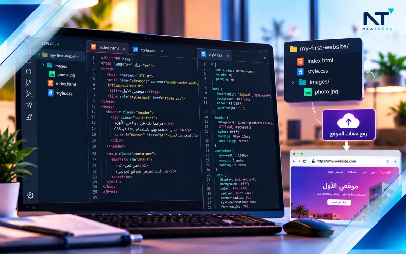 كيفية تصميم صفحة ويب بلغة HTML ونشرها على الإنترنت في دقائق