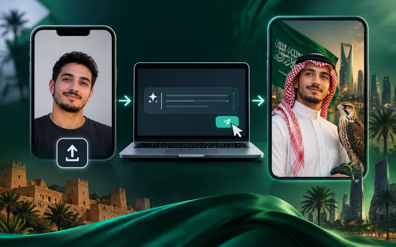برومبتات صور اليوم الوطني السعودي بالذكاء الاصطناعي