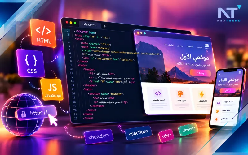 كيفية تصميم صفحة ويب بلغة html